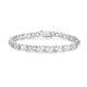 Round-Cut Moissanite X-Link Tennis Bracelet in 925 Sterling Silver