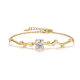 Round-Cut Moissanite Branch-Inspired Bracelet in 925 Sterling Silver