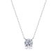 Round-Cut Moissanite Four-Prong Solitaire Pendant Necklace in 925 Sterling Silver