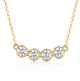 Round-Cut Moissanite Four-Station Bar Necklace in 925 Sterling Silver
