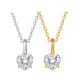 Heart-Cut Moissanite Minimalist Solitaire Pendant Necklace in 925 Sterling Silver