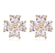 Heart-Cut Moissanite Floral Cluster Stud Earrings in 925 Sterling Silver