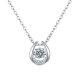 Round-Cut Moissanite Dancing Drop Pendant Necklace in 925 Sterling Silver