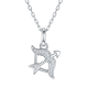 Round-Cut Moissanite Sagittarius Zodiac Pavé Pendant Necklace in Sterling Silver