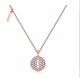 Moissanite Pavé Initial I Circle Pendant Necklace in 925 Sterling Silver