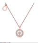 Round-Cut Moissanite Pave Letter O Pendant Necklace in 925 Sterling Silver