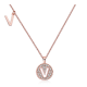 Round-Cut Moissanite Pavé V Initial Pendant Necklace in 925 Sterling Silver