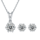 Round-Cut Moissanite Snowflake Stud Earrings in 925 Sterling Silver