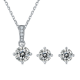 Round-Cut Moissanite Four-Prong Solitaire Stud Earrings in 925 Sterling Silver