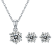 Round-Cut Moissanite Six-Prong Solitaire Stud Earrings in 925 Sterling Silver