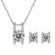 Round-Cut Moissanite Minimalist Four-Prong Stud Earrings in 925 Sterling Silver