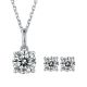 Round-Cut Moissanite Classic Four-Prong Stud Earrings in 925 Sterling Silver