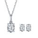 Oval-Cut Moissanite Classic Solitaire Stud Earrings in 925 Sterling Silver