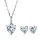 Heart-Cut Moissanite Solitaire Stud Earrings in 925 Sterling Silver