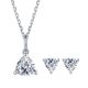 Trillion-Cut Moissanite Solitaire Stud Earrings in 925 Sterling Silver