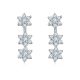 Floral Cluster Moissanite Drop Earrings in 925 Sterling Silver