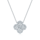Pear-Cut Moissanite Floral Cluster Pendant Necklace in 925 Sterling Silver