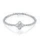 Moissanite Floral Cluster Tennis Bracelet in 925 Sterling Silver