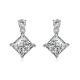 Princess-Cut Moissanite Dangle Drop Earrings in 925 Sterling Silver