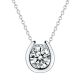 Round-Cut Moissanite Horseshoe Solitaire Necklace in 925 Sterling Silver