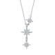 Moissanite Celestial Starburst Drop Necklace in 925 Sterling Silver
