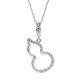 Pave Moissanite Gourd Silhouette Pendant Necklace in 925 Sterling Silver