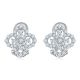 Pear-Cut Moissanite Floral Cluster Stud Earrings in 925 Sterling Silver