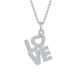Round-Cut Moissanite Pavé Love Heart Pendant Necklace in 925 Sterling Silver