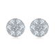 Round-Cut Moissanite Floral Cluster Stud Earrings in 925 Sterling Silver