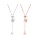 Round-Cut Moissanite Pavé M Initial Toggle Lariat Necklace in 925 Sterling Silver