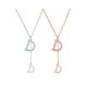 Round-Cut Moissanite Pavé Double Letter D Drop Necklace in 925 Sterling Silver