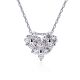 Heart Cluster Moissanite Pendant Necklace in 925 Sterling Silver