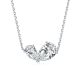Pear-Cut Moissanite Butterfly Pendant Necklace in 925 Sterling Silver
