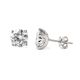 Round-Cut Moissanite Classic Four-Prong Stud Earrings in 925 Sterling Silver