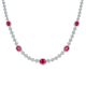 Oval-Cut Lab Gemstone Leaf Halo Necklace in 925 Sterling Silver