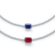 Emerald-Cut Lab-Created Ruby Sapphire Solitaire Necklace in Sterling Silver