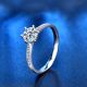 Elegant Six Claw Moissanite CZ Crown 925 Sterling Silver Ring