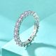 Office CZ Lines Simple 925 Sterling Silver Ring