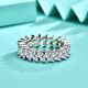 Modern Oval CZ Fashion Eye 925 Sterling Silver Ring